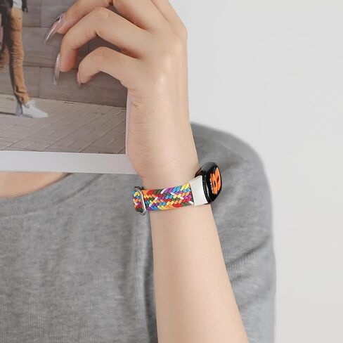 2 Pack Braided Bands for Xiaomi Smart Band 9/Smart Band 8 strap Women Men,Sport Elastic Nylon Solo Loop Adjustable Breathable Replacement Wristband for Xiaomi Mi Bands 9/8 in Kuwait