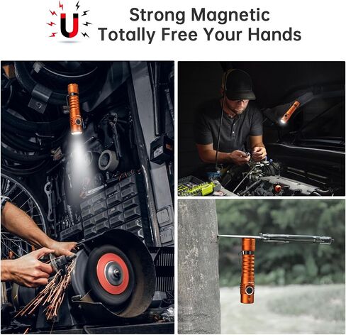 Wurkkos TD05 Rechargeable Flashlights USB C, Max 1800Lumen Tactical Led Flashlight Dual Switch Design, 373M Long Range EDC Flashlight, IP68 Waterproof Flashlight for Indoor Outdoor Usage in Kuwait