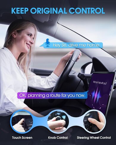 Wireless CarPlay Adapter - Fast & Stable Connection for Carplay Wireless Adapter Convert Factory Wired to Wireless CarPlay Dongle Plug & Play Car Play Fit for iPhone iOS 10+ (Black) in Kuwait