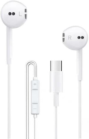 USB C Headphones Wired for iPhone 15/16, Type C Wired Headphones Earbuds Earphones in-Ear HiFi Stereo Sound with Mic Volume Control for iPhone 16 iPad Pro/Samsung Galaxy Ultra/USB-C Tablets PCs in Kuwait