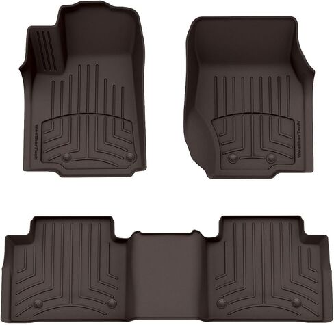 سجادات أرضية WeatherTech FloorLiner HP Custom Fit لسيارة جيب جراند شيروكي، جراند شيروكي 4xe - الصف الأول والثاني (4416961-4417822IM)، أسود in Kuwait