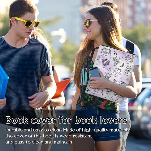 Rose Skull Book Cover Book Sleeve for Book Lovers, Memory Foam Waterproof Book Sleeve, Durable Study Accessory, Stylish Protection for Books, Gift for Students 11.2 x 8.3 in in Saudi Arabia