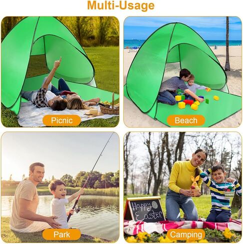 Pop Up Beach Tent for 2-3 Person, UPF50+ Anti-UV Sun Shelter w/Storage Bag, Portable Waterproof Instant Sun Shade Canopy for Outdoor Beach Camping Hiking Travel Family, Purple in Kuwait