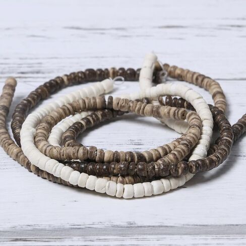 900Pcs Flat Round Wooden Beads - 7mm Wood Loose Spacer Beads for DIY Crafts Jewelry Making, 300Pcs for Each Color in Saudi Arabia