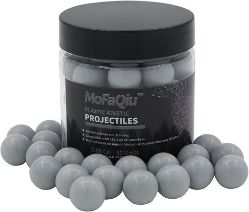 Plastic Kinetic Projectiles - 68 Cal Training Ball, Pepper Ball Launcher Training Projectiles, High Precision and Smooth Surface，Compatible with .68 Cal Pepper Ball Gun Training Balls in Saudi Arabia