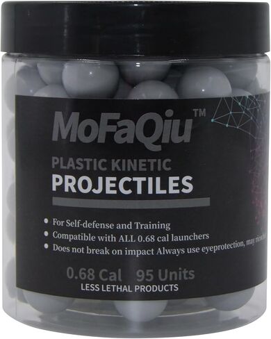 Plastic Kinetic Projectiles - 68 Cal Training Ball, Pepper Ball Launcher Training Projectiles, High Precision and Smooth Surface，Compatible with .68 Cal Pepper Ball Gun Training Balls in Saudi Arabia
