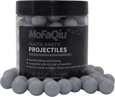 Plastic Kinetic Projectiles - 68 Cal Training Ball, Pepper Ball Launcher Training Projectiles, High Precision and Smooth Surface，Compatible with .68 Cal Pepper Ball Gun Training Balls in Saudi Arabia