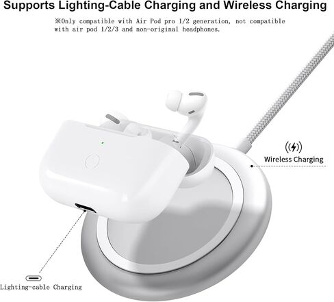 Wireless Charging Case Replacement Compatible with AirPod 3rd Generation, Air Pod 3 Charger Case with Bluetooth Pairing Sync Button in Kuwait