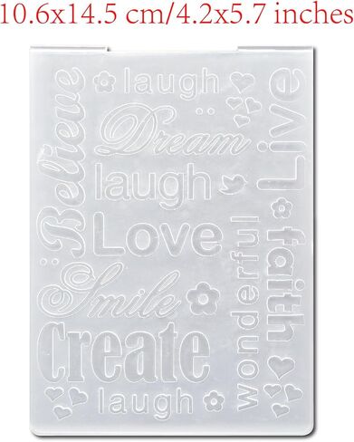 Thank You Thanks Embossing Folders for Card Making Embossing Template for DIY Paper Crafts Scrapbooking Polymer Clay Decoration in Saudi Arabia