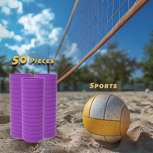 Silicone Rubber Wristbands for Events – 50 Count – Waterproof ID Rubber Bracelets (Purple) in Saudi Arabia