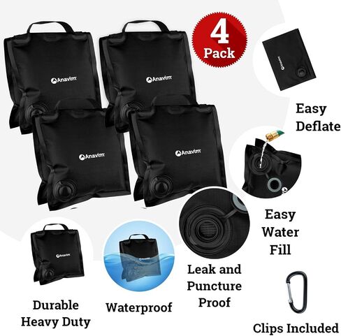Heavy Duty Water Weight Bag Saddle Design 4 Pack Photo Video Studio Stand, Backyard, Outdoor Patio, Sports (Black) in Saudi Arabia