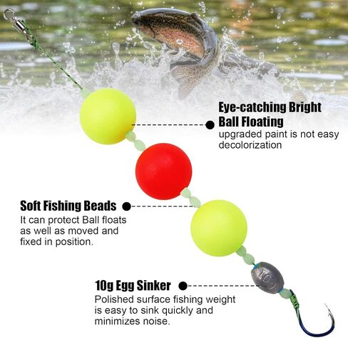 Fishing Bobber Floats Red Yellow Slip Foam Floats Drift Balls Round Buoy Fishing Rig Floats for Carp Trout Bass Fishing in Saudi Arabia