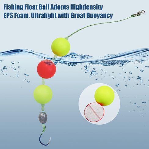 Fishing Bobber Floats Red Yellow Slip Foam Floats Drift Balls Round Buoy Fishing Rig Floats for Carp Trout Bass Fishing in Saudi Arabia