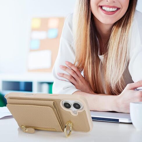 لـ iPhone 16 Pro Case Wallet مع حامل البطاقة للنساء ، للحصول على Case Iphone 16 Pro مع حلقة الحبل Crossbody Lanyard ، و CASE-SHIPROOK POCKEN in Kuwait