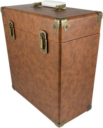 GPO Portable Retro Carry Case for LPs ، والألبومات وسجلات الفينيل 12 بوصة (يحمل 30 ألبومًا) in Saudi Arabia