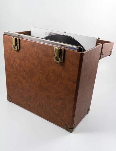 GPO Portable Retro Carry Case for LPs ، والألبومات وسجلات الفينيل 12 بوصة (يحمل 30 ألبومًا) in Saudi Arabia