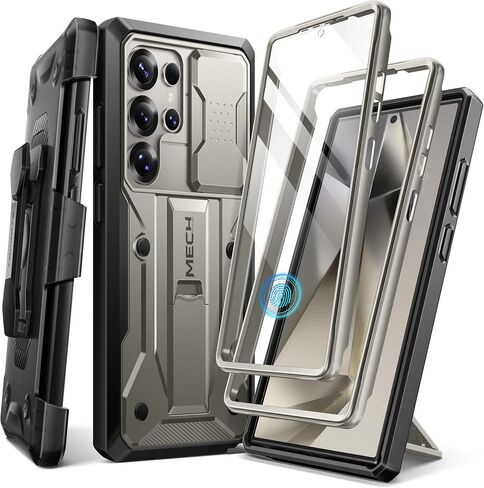 TONGATE for Samsung Galaxy S24 Ultra Case, [with Privacy Screen Protector & Slide Camera Cover] [2 Front Frames] Military Grade Shockproof S24 Ultra Phone Case with Stand & Belt-Clip, Black Privacy in Saudi Arabia