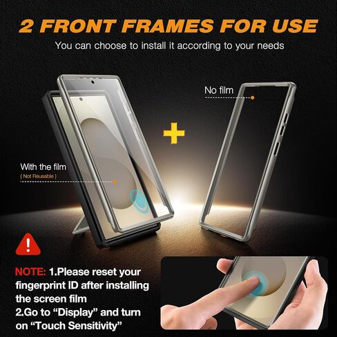 TONGATE for Samsung Galaxy S24 Ultra Case, [with Privacy Screen Protector & Slide Camera Cover] [2 Front Frames] Military Grade Shockproof S24 Ultra Phone Case with Stand & Belt-Clip, Black Privacy in Saudi Arabia