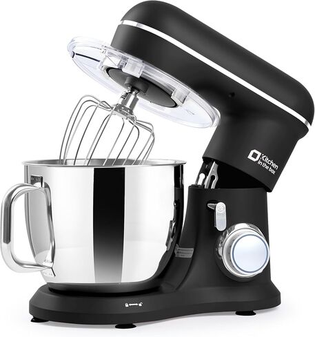 Kitchen in the box 7QT 900W 10-Speed Stand Mixer, Tilt-Head Kitchen Electric Mixer with Dough Hook, Whisk & Flat Beater(Onyx Black) in Saudi Arabia