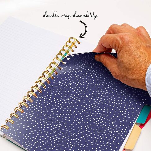 Pukka Pad ، Carpe Diem 5-Sigject Doubject Double Bound Boid 3 عبوات مع مقسمات قابلة لإعادة وضعها-200 صفحة من ورق 80gsm مع حواف مثقبة-Love Floral ، B5 10 × 7in in Kuwait