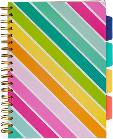 Pukka Pad ، Carpe Diem 5-Sigject Doubject Double Bound Boid 3 عبوات مع مقسمات قابلة لإعادة وضعها-200 صفحة من ورق 80gsm مع حواف مثقبة-Love Floral ، B5 10 × 7in in Kuwait