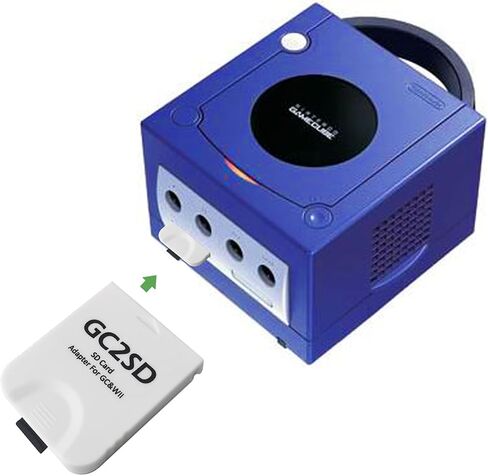 تخزين GC2SD Save Gamecube Memory Card Adapter Micro SD Card Adapter TF Card Reader Plug and Play Profession Professional Game Console Micro Adapter لـ Wii و Gamecube/GC (Clear) in Kuwait