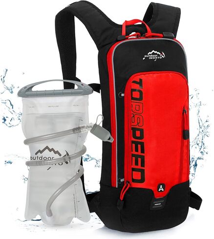 حقيبة ظهر INOXTO Hydration Pack، حقيبة ظهر مائية خفيفة الوزن مع حقيبة مثانة مائية سعة 2 لتر، حقيبة نهارية للمشي لمسافات طويلة والجري وركوب الدراجات والتخييم والصيد للنساء والرجال in Kuwait