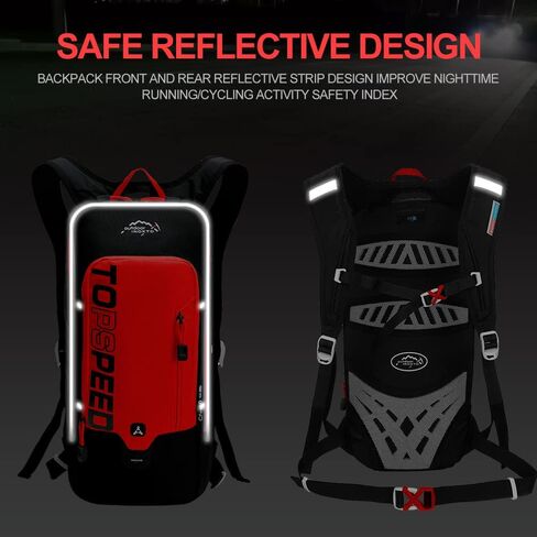 حقيبة ظهر INOXTO Hydration Pack، حقيبة ظهر مائية خفيفة الوزن مع حقيبة مثانة مائية سعة 2 لتر، حقيبة نهارية للمشي لمسافات طويلة والجري وركوب الدراجات والتخييم والصيد للنساء والرجال in Kuwait