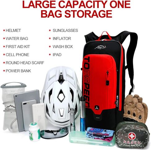 حقيبة ظهر INOXTO Hydration Pack، حقيبة ظهر مائية خفيفة الوزن مع حقيبة مثانة مائية سعة 2 لتر، حقيبة نهارية للمشي لمسافات طويلة والجري وركوب الدراجات والتخييم والصيد للنساء والرجال in Kuwait