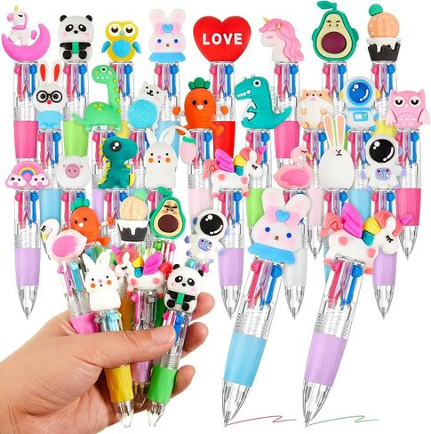 12 Pcs Multicolor Pen in One 4 in 1 Cute Pens Multicolor Fun Ballpoint Pen Colored Pens for Kids Mini Pens for Office Back to School Supplies Students Gift (Classic Style) in Saudi Arabia
