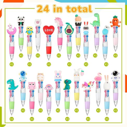 12 Pcs Multicolor Pen in One 4 in 1 Cute Pens Multicolor Fun Ballpoint Pen Colored Pens for Kids Mini Pens for Office Back to School Supplies Students Gift (Classic Style) in Saudi Arabia