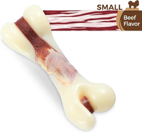 Tikaton Dog Phem Toys لمضغات العدوانية ، نكهة زبدة الفول السوداني دائمة الكلب التسنين مضغ ألعاب العظام لجرى كبيرة/متوسطة/صغيرة in Kuwait