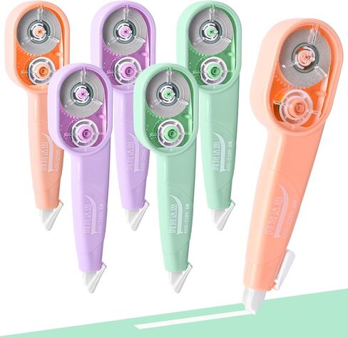 Temiary 3 PCS أشرطة تصحيح Whiteout مع 3 أجهزة كمبيوتر إضافية عبوات إضافية ، شريط أبيض قابل لإعادة التعبئة للكتابة ، يسهل استخدام قضيب على شكل القلم الجمالي لمستلزمات المكاتب المدرسية (قابلة للسحب) in Kuwait