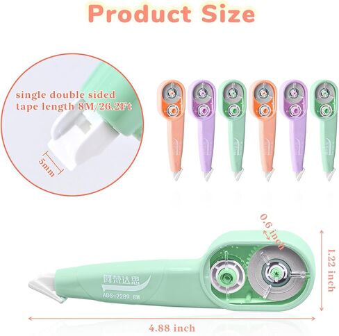 Temiary 3 PCS أشرطة تصحيح Whiteout مع 3 أجهزة كمبيوتر إضافية عبوات إضافية ، شريط أبيض قابل لإعادة التعبئة للكتابة ، يسهل استخدام قضيب على شكل القلم الجمالي لمستلزمات المكاتب المدرسية (قابلة للسحب) in Kuwait