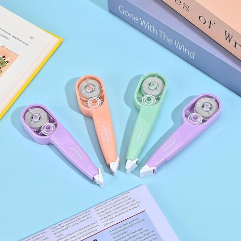 Temiary 3 PCS أشرطة تصحيح Whiteout مع 3 أجهزة كمبيوتر إضافية عبوات إضافية ، شريط أبيض قابل لإعادة التعبئة للكتابة ، يسهل استخدام قضيب على شكل القلم الجمالي لمستلزمات المكاتب المدرسية (قابلة للسحب) in Kuwait