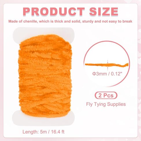 Patikil Chenille Fly Tying ، Rayon Chenille Fly Tying Materials Line Line Fly Thread Supplies لصنع خطاف الصيد in Kuwait