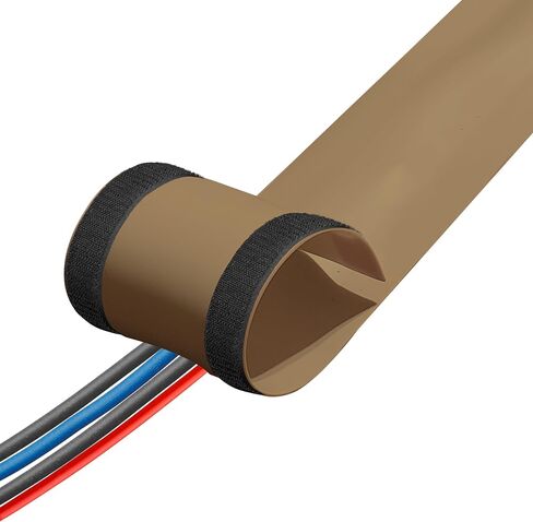 Rubber Bond Carpet Cord Cover Strips - Strong Carpet Cord Hider for Easy Cable Management - 6"x48" Cord Covers for Wires on Floor - Low Profile Carpet Cable Cover - Wire Cover for Carpet (Brown) in Kuwait