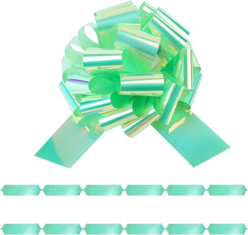 2Pcs Laser 12 Inch Giant Pull Bow Big Bow,Great Gift Bows for Appliances,Bikes,Christmas, Parties,and Large Bow Decorations on Dining Tables (Light Rainbow) in Saudi Arabia