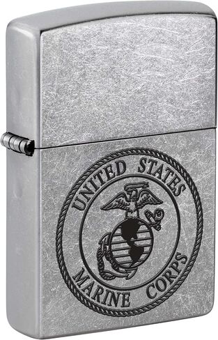 Zippo Lighter: USMC Marines Logo, Engraved - High Polish Chrome 81253 in Saudi Arabia