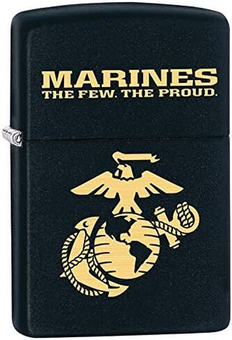 Zippo Lighter: USMC Marines Logo, Engraved - High Polish Chrome 81253 in Saudi Arabia