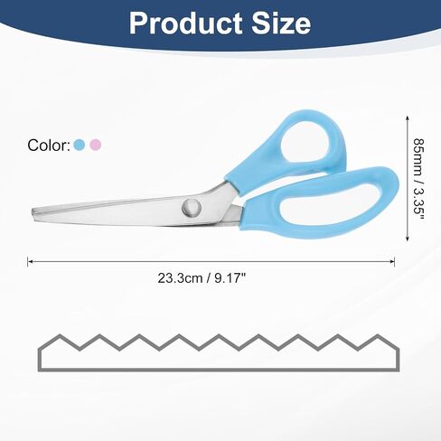 uxcell 1 Set Sewing Scissors Serrated Tailor Scissors Stainless Steel Delicate Sewing Scissors for Fabric Cutting Embroidery Sewing Handcraft Craft Art Work DIY Tool 2 Colors in Saudi Arabia
