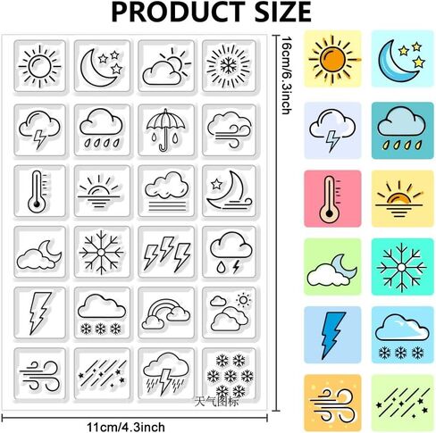 CHGCRAFT Paperclip Clear Stamps Stationery Stamprent Silicone Silicone Clear Stamp Seals for DIY Scrapbooking Photo Decoration ، 4.3x6.3inch in Saudi Arabia