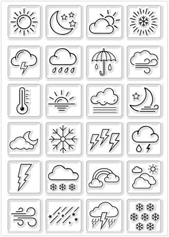 CHGCRAFT Paperclip Clear Stamps Stationery Stamprent Silicone Silicone Clear Stamp Seals for DIY Scrapbooking Photo Decoration ، 4.3x6.3inch in Saudi Arabia