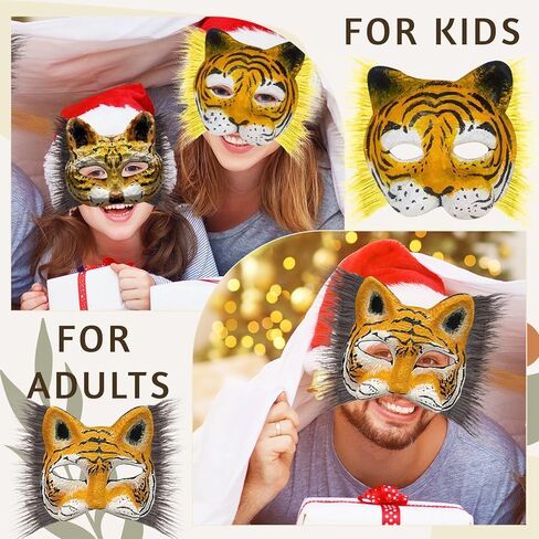 8 PCS DIY Therian Cat Mask مجموعة مع Mesh Eye Mesh Therian Cat Mask Farry Therian Mask for Halloween Masquerade in Kuwait