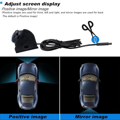 Car Side Rear View Backup Camera Reversing 5 in Monitor Reverse Image Front Parking Night Vision Rear Mirror Positive for Vehicle Waterproof IP68 Clear Night Vision Car Camera in Kuwait