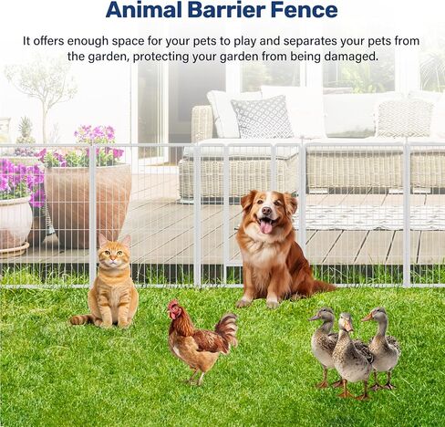 Dog Playpen 32 Inch 8 Panels, Heavy Duty Metal Pet Playpen Indoor Outdoor for Camping, Yard, RV, Garden Fence, Privacy Patio, Black in Saudi Arabia
