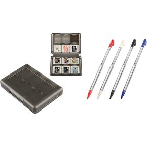 3DS XL Charger Bundle, 1 Pack 3DS Game Holder Card Case and 4 Pack Stylus Pen for Nintendo 3DS XL
