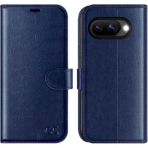 OCASE Compatible with Google Pixel 9a Wallet Case, PU Leather Flip Folio Case with Card Holders RFID Blocking Kickstand [Shockproof TPU Inner Shell] Phone Cover 2025, Black