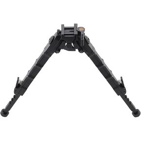 Compact Heavy Duty Durable Aluminum 7.25-9 Inches Adjustable Bipod for Rifle Hunting and Shooting