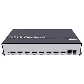 ISEEVY 8ch HDMI 1080P H.265 H.264 Video Encoder HDMI to IP Streamer Support SRT RTMP RTMPS RTSP UDP HTTP FLV HLS TS for Live Stream IPTV Broadcast